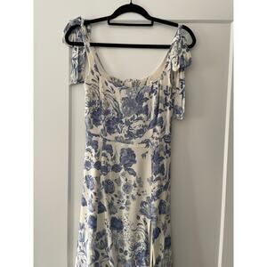 Reformation Twilight Floral Print Midi Dress Blue Toile 6
